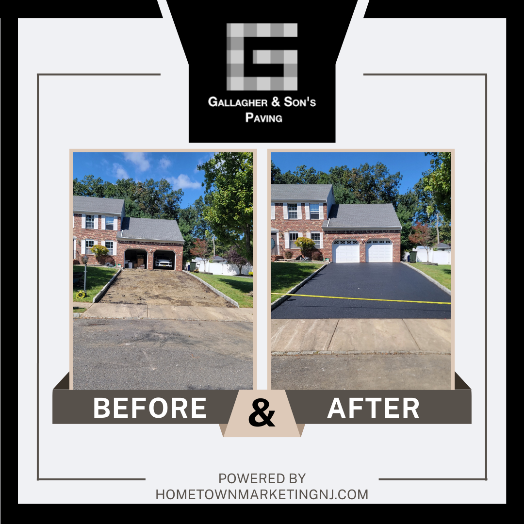 Gallagher and Sons Paving Before and After Driveway 1